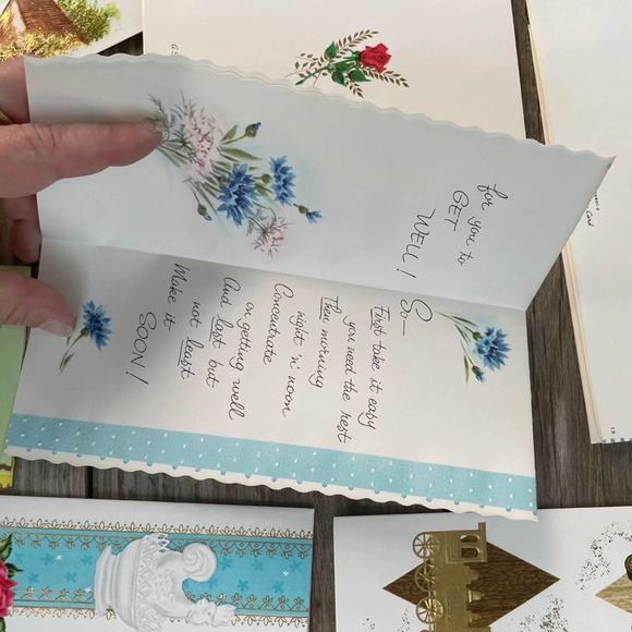 7 Vintage Kitshy Cards New Random Assortment Antique - Picture 7 of 9